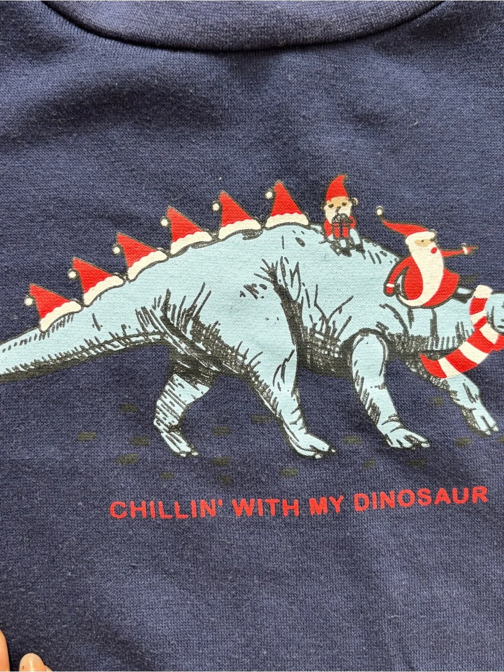 Huntington Kids Navy & Red 'Chillin' With My Dinosaur' Long-Sleeve Top